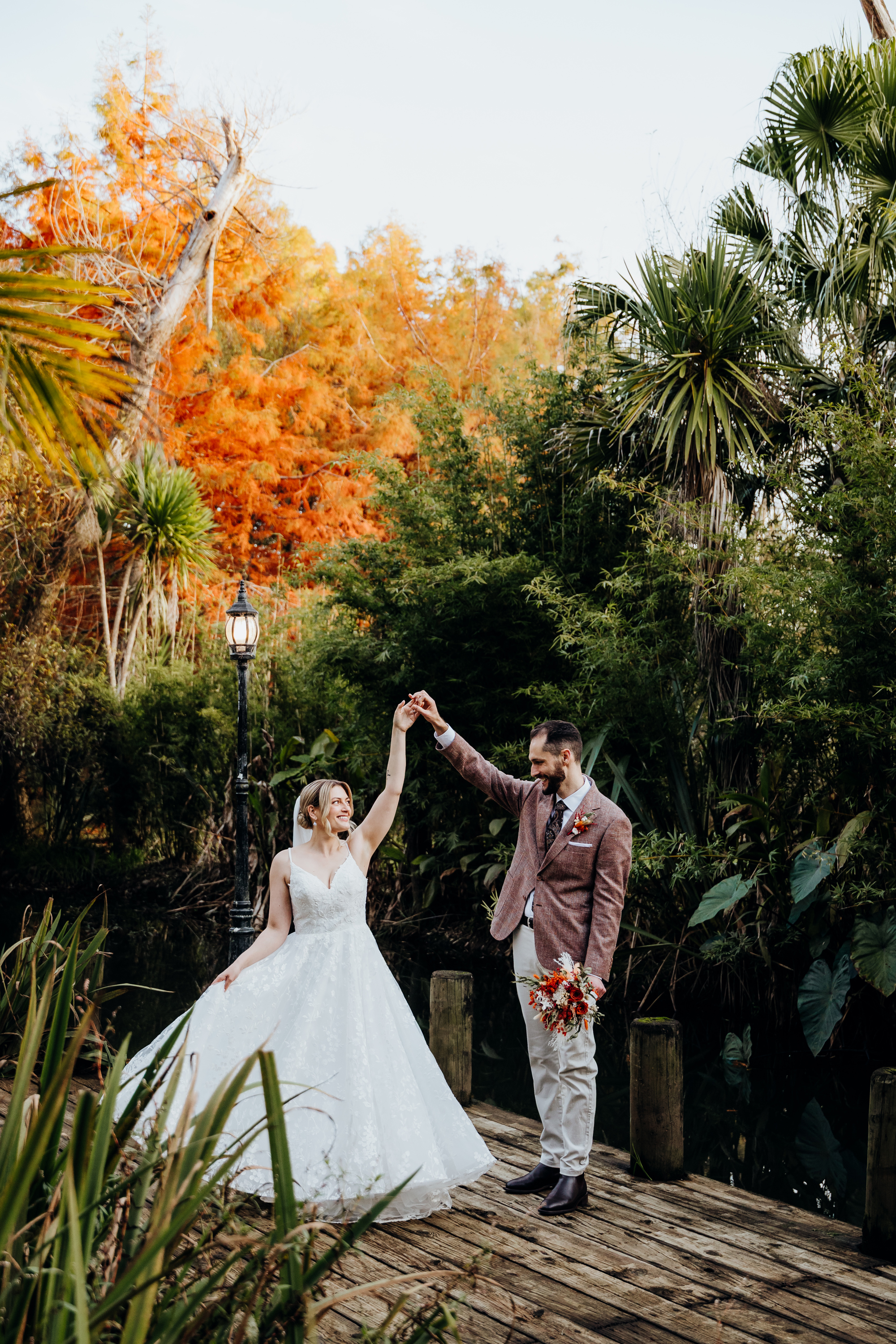 Autumn garden jetty